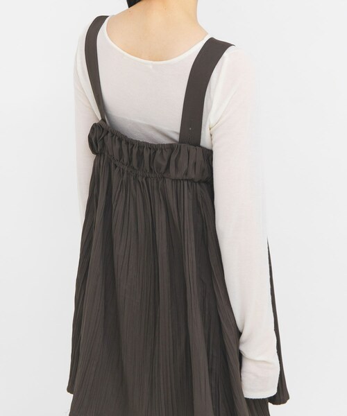KBF（ケイビーエフ）の「タックドレープロンTEE（Tシャツ/カットソー・レディース・IVORY/PINK/BROWN/TOP GRAY・One）」の7枚目の写真