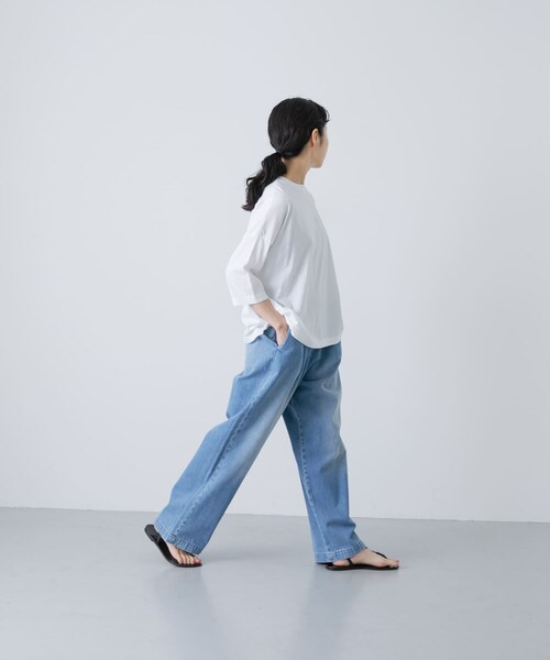 かぐれ（カグレ）の「ワイド6分袖プルオーバー（Tシャツ/カットソー・レディース・OFF/BROWN/BLACK・FREE）」の11枚目の写真