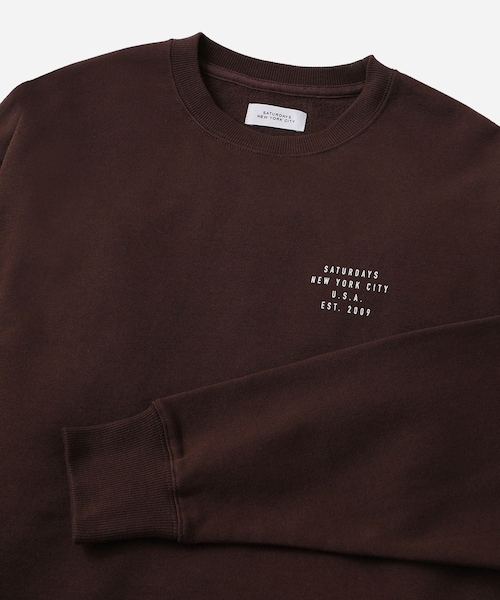 Saturdays NYC（サタデーズ ニューヨークシティ ）の「Bowery Established Crew Sweatshirt（スウェット・レディース・ブラック/ブラウン/グリーン・L/M/S）」の15枚目の写真