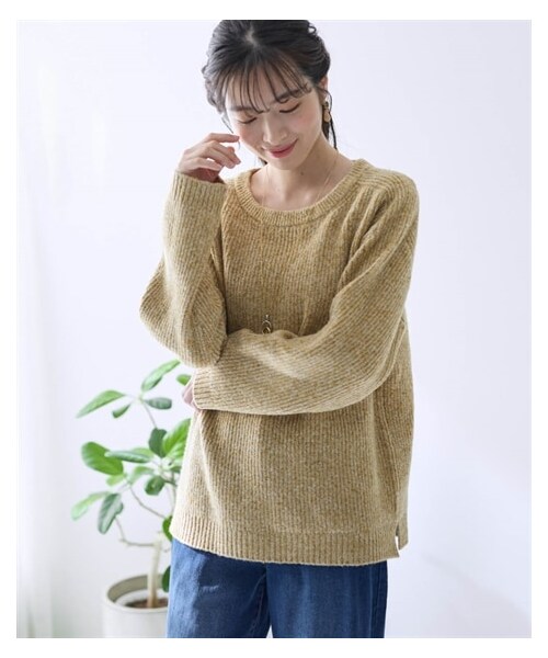 nissen（ニッセン）の「ゆったりニットプルオーバー【Otona Purete】（ニット/セーター・レディース・杢グレー/杢マスタード・M/L/LL/3L/4L/5L/6L）」の14枚目の写真