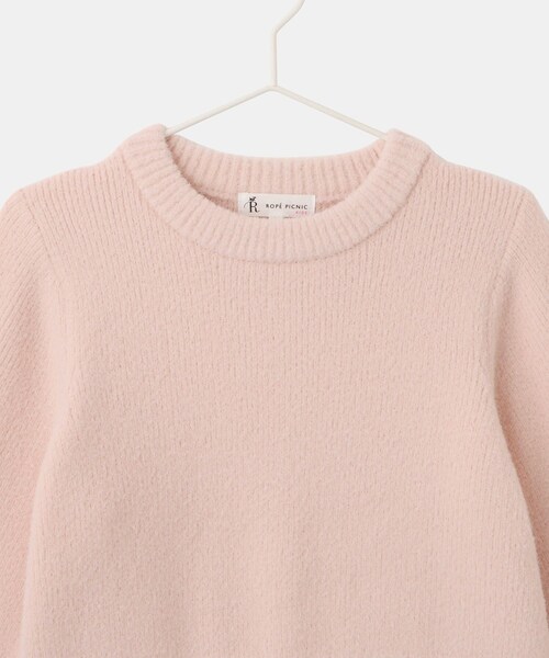 ROPE' PICNIC（ロペピクニック）の「【KIDS/キッズ】スフレニットシリーズ リボンニットプルオーバー/イージーケア・リンクコーデ（ニット/セーター・キッズ・キナリ/グリーン系/ピンク系・L/M/S）」の13枚目の写真