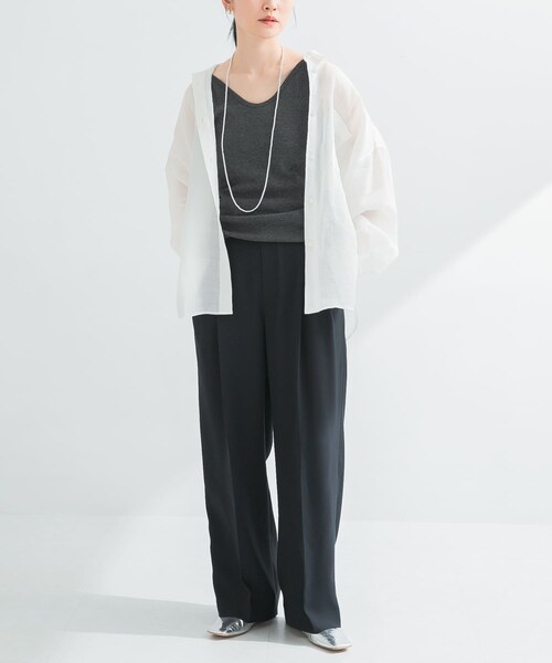 URBAN RESEARCH（アーバンリサーチ）の「『別注』Miller×URBAN RESEARCH　Prib Cami tank（キャミソール・レディース・IVORY/NVY BORDER/CHARCOAL・FREE）」の13枚目の写真