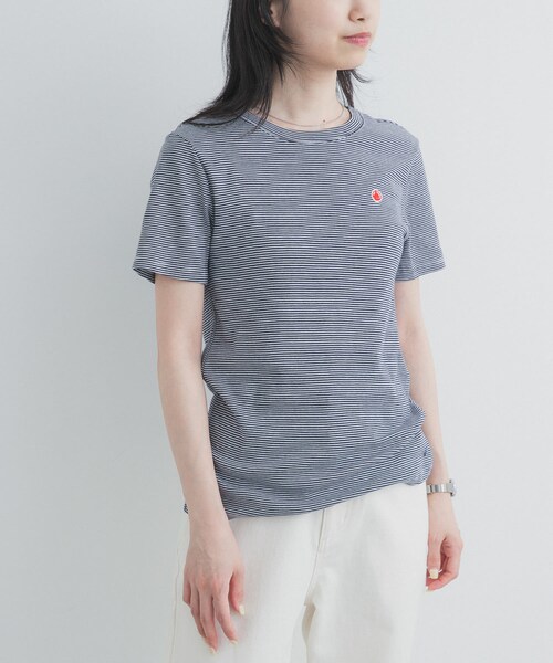 URBAN RESEARCH DOORS(アーバンリサーチドアーズ)の「『別注』PETIT BATEAU×DOORS EMBROIDERYT-SHIRTS ST(Tシャツ/カットソー・レディース・SMO/MARSH・XS/S/M)」の4枚目の写真