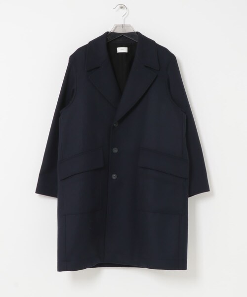 URBAN RESEARCH（アーバンリサーチ）の「ATON　S 160S SEMI DOUBLE COAT（チェスターコート・メンズ・NAVY・4/6）」の6枚目の写真