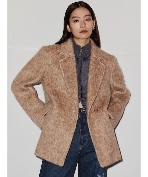 EMODA（エモダ）の「【VEQUM】SHAGGY JACKET COAT（テーラード 