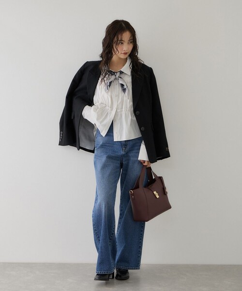VIS（ビス）の「ビスチェシャーリングシャツ（シャツ/ブラウス・レディース・ベージュ系/グリーン系/ブルー系・F）」の18枚目の写真