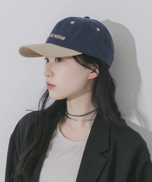 SMELLY（スメリー）の「weekendバイカラーキャップ（キャップ・レディース・IVO/BLU/BRN/CGY/NVY/BEG・-）」の3枚目の写真