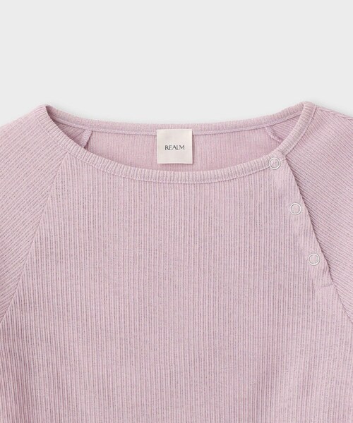 ROPE'(ロペ)の「【一部店舗限定】【REALM(レルム)】HALF-SLEEVE TOP|半袖Tシャツ 26SS(Tシャツ/カットソー・レディース・ホワイト/パープル/イエロー・38)」の21枚目の写真