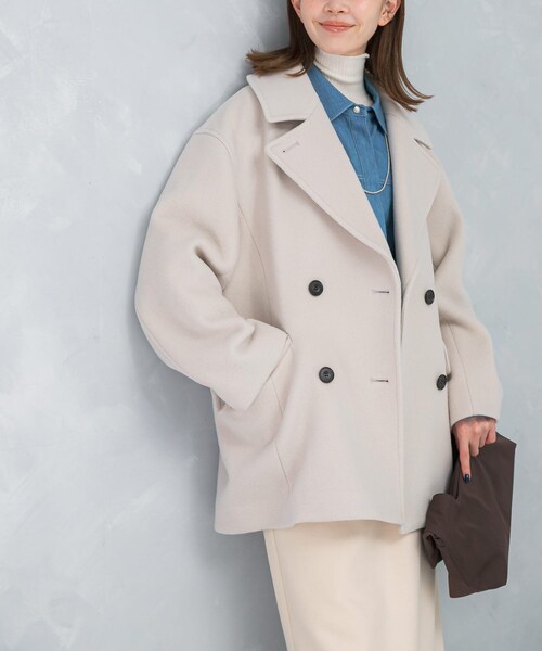 URBAN RESEARCH ROSSO（アーバンリサーチロッソ）の「オーバーミドルPコート（その他アウター・レディース・OFF×BLACK/L/GREIGE/CHARCOAL・FREE）」の10枚目の写真