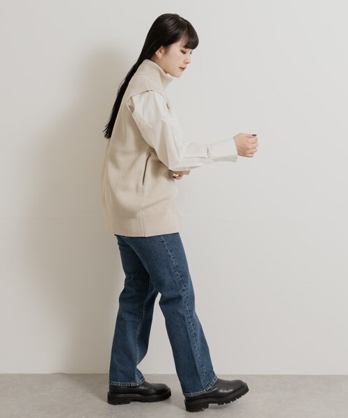THE GOODLAND MARKET（ザグッドランドマーケット）の「米富繊維　MERCERIZED COTTON RIB VEST（ベスト・メンズ・40IVORY/12GRAY/24ORANGE・1/3）」の11枚目の写真