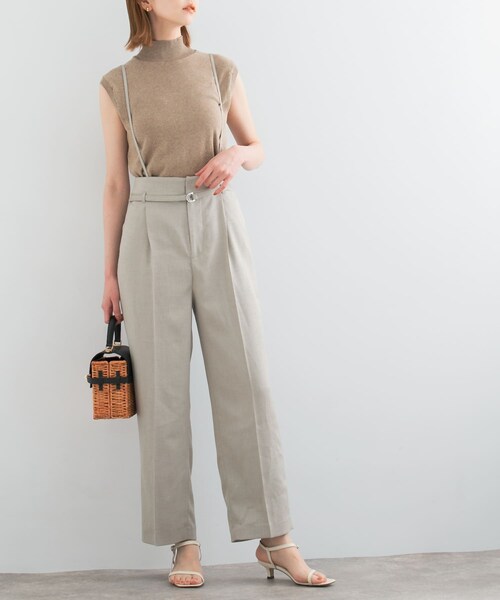 URBAN RESEARCH ROSSO（アーバンリサーチロッソ）の「マルチWAYリネンライクワイドパンツ（その他パンツ・レディース・GREEN/NUTS/CHARCOAL・36/38）」の21枚目の写真