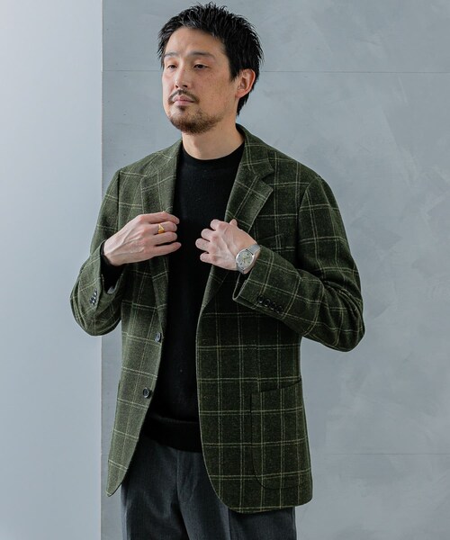 URBAN RESEARCH DOORS（アーバンリサーチドアーズ）の「LIFE STYLE TAILOR　NOVALANツィードジャケット（テーラードジャケット・メンズ・GREEN/NAVY/BROWN・44/46/48/50）」の22枚目の写真