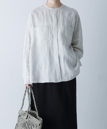 かぐれ | リネンダブルポケットワイドシャツ(シャツ/ブラウス)