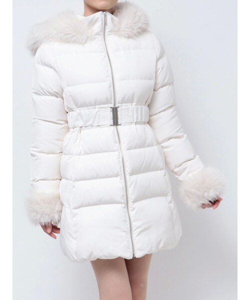 RESEXXY（リゼクシー）の「【完売カラーBLACKは品番:1525100246で予約受付中】フード付ダウンコート（ダウンジャケット/コート・レディース・ホワイト/ブラック/ベージュ・S/M）」の13枚目の写真