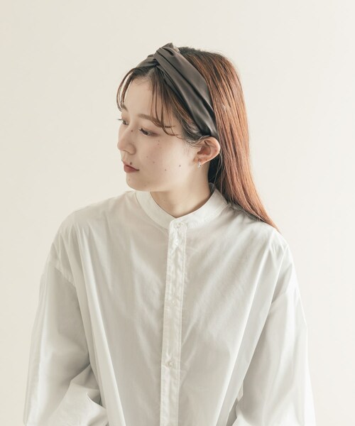 SMELLY（スメリー）の「エコレザーワイヤーヘアターバン（ヘアバンド・レディース・BLK/BRN・-）」の9枚目の写真