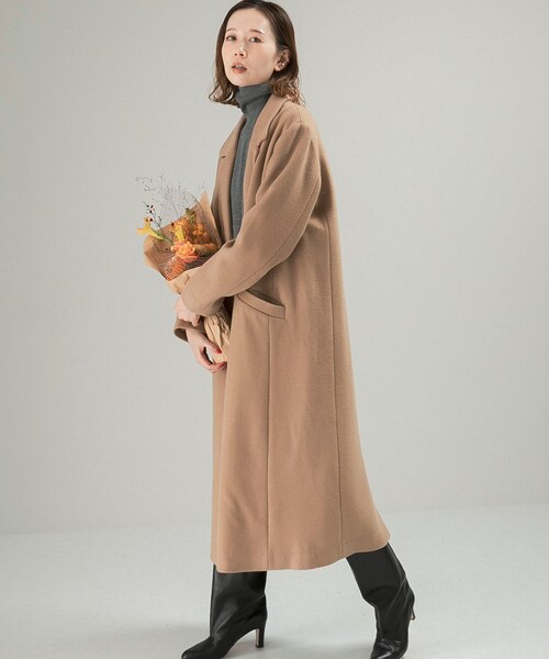 URBAN RESEARCH ROSSO（アーバンリサーチロッソ）の「セミダブルロングチェスターコート（チェスターコート・レディース・CAMEL/L/GRAY/BLUE・36/38）」の15枚目の写真