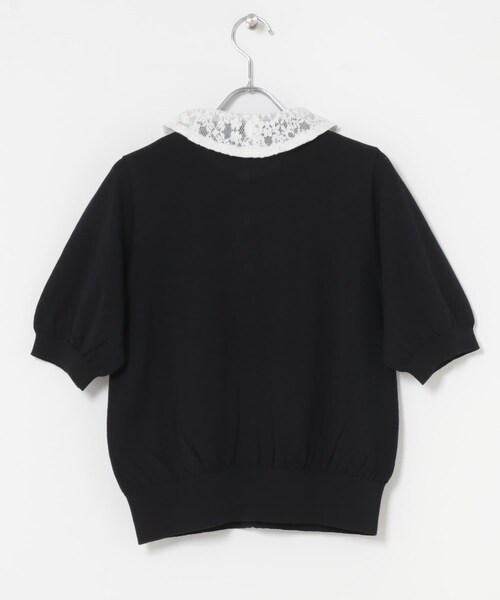 URBAN RESEARCH ROSSO（アーバンリサーチロッソ）の「MARILYN MOON　LACE COLOR KNIT CARDIGAN（カーディガン/ボレロ・レディース・BLACK/ICEGRAY・Free）」の7枚目の写真