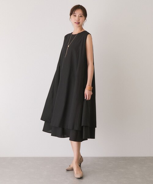 Jayro(ジャイロ)の「ノースリーブワンピース(ワンピース・レディース・ブラック/ネイビー/ブルー/オレンジ/イエロー・F)」の9枚目の写真