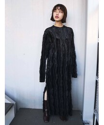 merry jenny | フリルベロアロングワンピース(ワンピース)