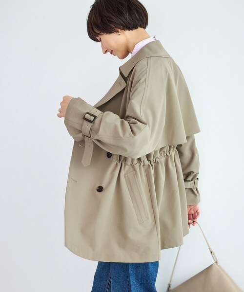ROPE' PICNIC(ロペピクニック)の「ミドル丈トレンチコート/撥水・花粉ガード(トレンチコート・レディース・ベージュ/カーキ/ネイビー・F)」の19枚目の写真