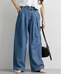 nissen | デニムタックバギーパンツ(デニムパンツ)