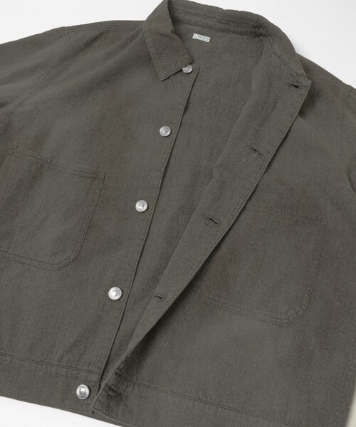URBAN RESEARCH(アーバンリサーチ)の「A PRESSE Vintage Black Chambray Work Jacket(カバーオール・メンズ・BLACK・2/3/4)」の5枚目の写真