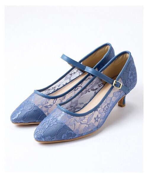 nissen（ニッセン）の「【ゆったり幅広】ポインテッドトゥレースストラップパンプス（低反発中敷）（ワイズ４Ｅ）（パンプス・メンズ・黒/アイボリー/ネイビー/ライトグレー・23.5cm/4E/24.0cm/4E/24.5cm/4E/25.0cm/4E/25.5cm/4E/26.0cm/4E/26.5cm/4E）」の4枚目の写真