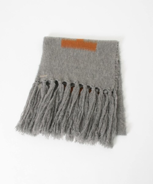 THE GOODLAND MARKET（ザグッドランドマーケット）の「cwtch　RWS Wool fringe Scarf（マフラー・レディース・BROWN/BLUE/GRAY・FREE）」の10枚目の写真