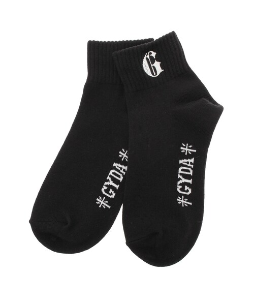 GYDA（ジェイダ）の「ONE G POINTショートSOX（ソックス/靴下・レディース・オフホワイト/ブラック・F）」の3枚目の写真