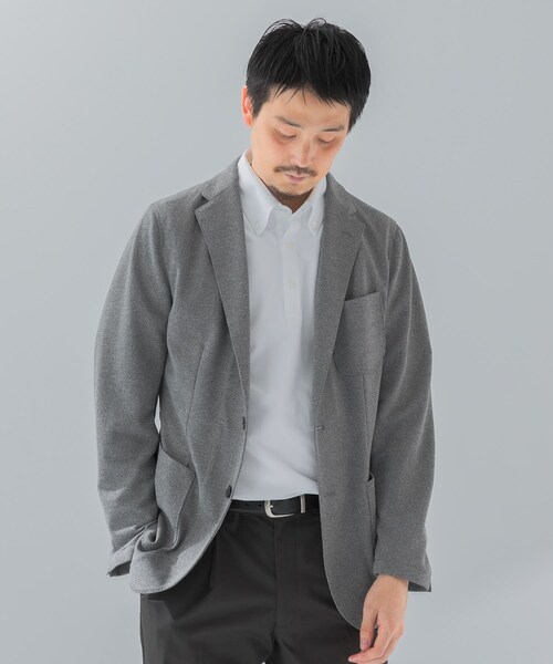 URBAN RESEARCH DOORS(アーバンリサーチドアーズ)の「『イージーケア/速乾』LIFE STYLE TAILOR メランジニットイージージャケット(テーラードジャケット・メンズ・GRAY/NAVY/BROWN・44/46/48/50)」の8枚目の写真