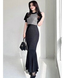 RESEXXY | 5分袖マーメイドニットワンピース(ワンピース)