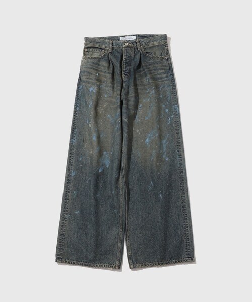 ADAM ET ROPE'(アダムエロペ)の「【DAIRIKU/ダイリク】Paint Wide Denim Pants(デニムパンツ・メンズ・ブルー系・L/M/S)」の3枚目の写真