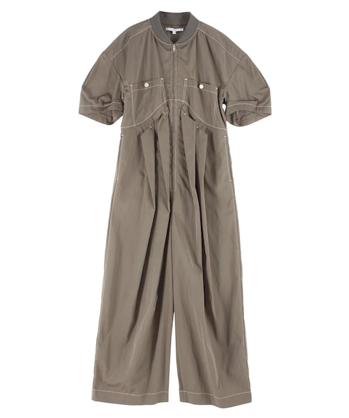 UN3D.（アンスリード）の「TRIANGLE TUCK STITCH AIO（つなぎ/オールインワン・レディース・グレー/ブラック・36/38）」の4枚目の写真