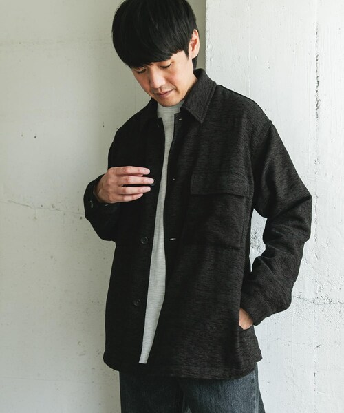 URBAN RESEARCH DOORS(アーバンリサーチドアーズ)の「モールシャツジャケット(テーラードジャケット・メンズ・OLIVE/CHARCOAL・M/L)」の8枚目の写真