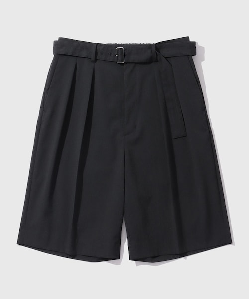 ADAM ET ROPE'(アダムエロペ)の「シアサッカー ベルテッドイージーショーツ(その他パンツ・メンズ・ブラック/ブラウン・L/M)」の2枚目の写真