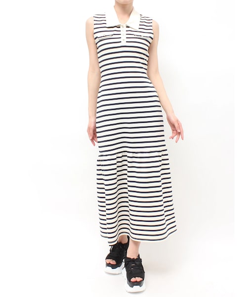 dazzlin（ダズリン）の「バックオープンポロカットワンピース（ワンピース・レディース・ピンク/ネイビー/ミックス・F）」の7枚目の写真