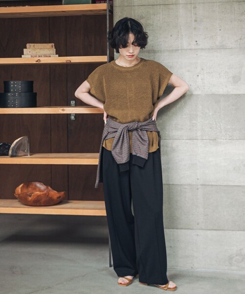 URBAN RESEARCH DOORS（アーバンリサーチドアーズ）の「『UR TECH』Aircare2WAYニットベスト（ベスト・レディース・MIXGRAY/BROWN/BLUE・Free）」の19枚目の写真