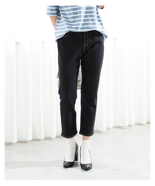 nissen（ニッセン）の「大きいサイズすごのびストレッチデニムクロップドパンツ（ゆったりヒップ）（デニムパンツ・レディース・ブルー/ネイビー/ブラック・73/76/80/84/88/92/96/98/106/114/122）」の16枚目の写真