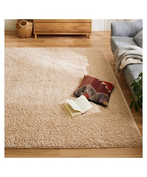 nissen（ニッセン）の「洗える防ダニ・抗菌防臭シャギーラグ（ラグ/マット・メンズ・オフホワイト/グリーン/ベージュ/グレージュ/ピンク/ブラウン・約90×130cm/約130×185cm/約185×185cm/約185×240cm/約185×280cm/約130×185cm(楕円)）」の21枚目の写真