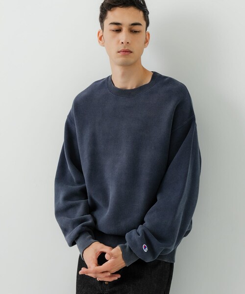 URBAN RESEARCH（アーバンリサーチ）の「『別注』CHAMPION×URBAN RESEARCH　SNOW POWDER WASH CREW-NECK（スウェット・メンズ・BLACK/NAVY/RED/GREEN・M/L/XL）」の19枚目の写真