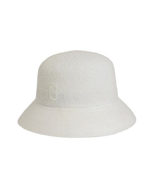 GYDA（ジェイダ）の「Symmetry GYDA lame embroideryニットバケットHAT（ハット・レディース・オフホワイト/ブラック・F）」の2枚目の写真