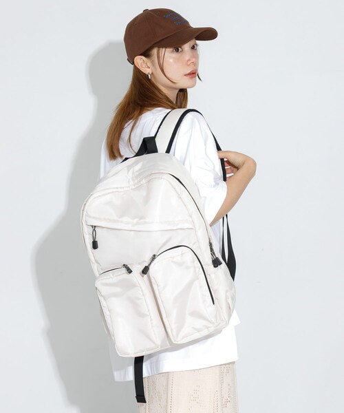 URBAN RESEARCH Sonny Label（アーバンリサーチサニーレーベル）の「グログランユースフルリュック（バックパック/リュック・レディース・エクリュ/ブラック・one）」の6枚目の写真