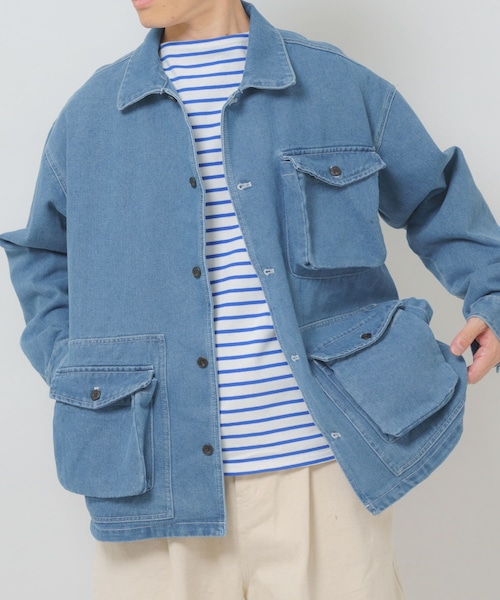 ITEMS URBANRESEARCH（アイテムズ アーバンリサーチ）の「デニム カバーオール（カバーオール・メンズ・BLK/NVY/BLU・M/L）」の3枚目の写真