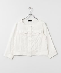 URBAN RESEARCH（アーバンリサーチ）の「リネンレーヨンシャツジャケット（ノーカラージャケット・レディース）」