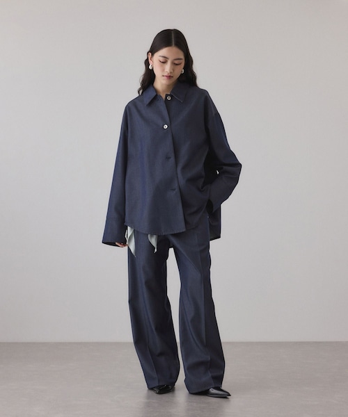 ADAM ET ROPE'（アダムエロペ）の「NIKKE TW DENIM SHIRT JACKET（ブルゾン・レディース・ブラック/ネイビー・F）」の8枚目の写真