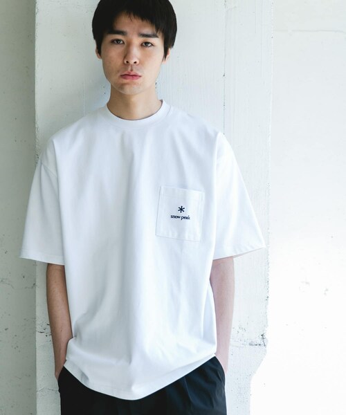 URBAN RESEARCH DOORS(アーバンリサーチドアーズ)の「『別注』Snow Peak Apparel×DOORS POCKET LOGO SHORT-SLEEVE T-SHIRTS(Tシャツ/カットソー・メンズ・WHITE/BLUEGRAY/FOLIAGE/CHARCOAL・M/L/XL)」の10枚目の写真