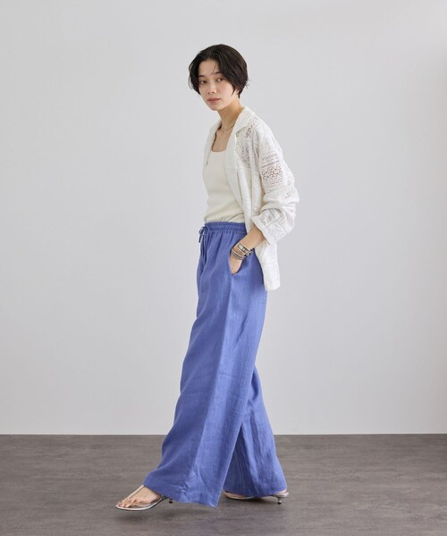 ADAM ET ROPE'(アダムエロペ)の「【WEB限定】刺繍レースパッチワークシャツジャケット/ セットアップ対応(テーラードジャケット・レディース・ブラック/ホワイト・F)」の8枚目の写真