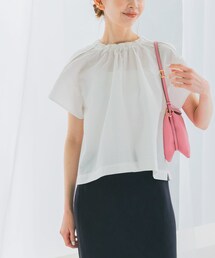 URBAN RESEARCH ROSSO | シアサッカーショートギャザーブラウス(シャツ/ブラウス)