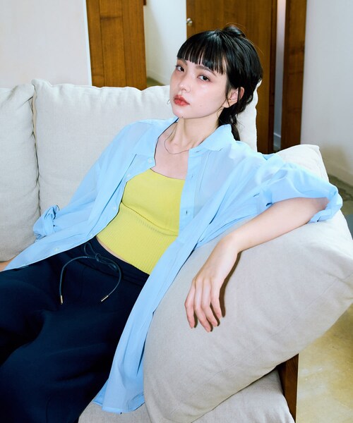 THE GOODLAND MARKET（ザグッドランドマーケット）の「『別注』MIDIUMISOLID×TGM　sheer voile shirts（シャツ/ブラウス・レディース・SAX/GRAY/OFF・one）」の17枚目の写真
