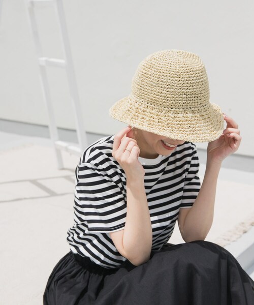 URBAN RESEARCH DOORS（アーバンリサーチドアーズ）の「ペーパーキリカエバケハ（ハット・レディース・NATURAL/BEIGE・one）」の2枚目の写真